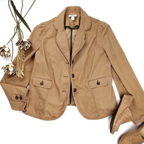 LOFT Maternity Tan Corduroy Coat Size 8 - Picture 11 of 14